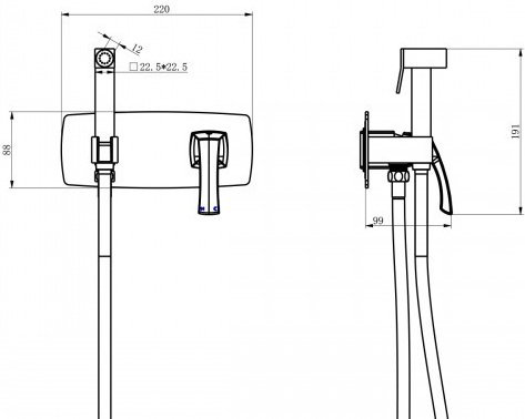 Lemark гигиенический душ LM6219ORB купить,95550