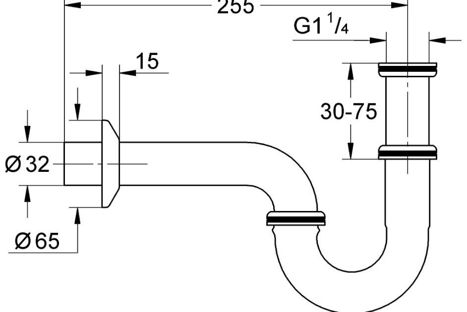 Сифон Grohe 28947000 32 мм