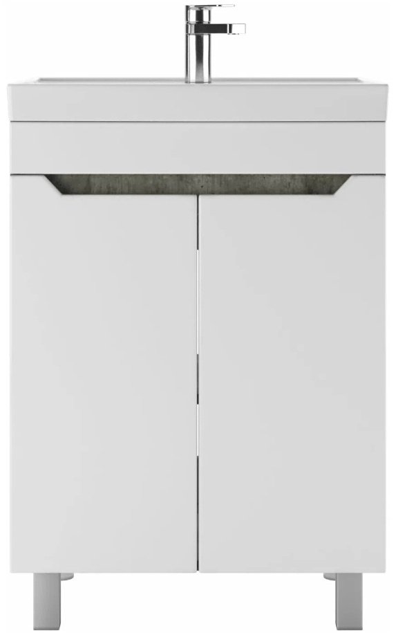 Комплект для ванной KABINKA.KZ Адай (шкаф-навесной, тумба под раковину, раковина) белый