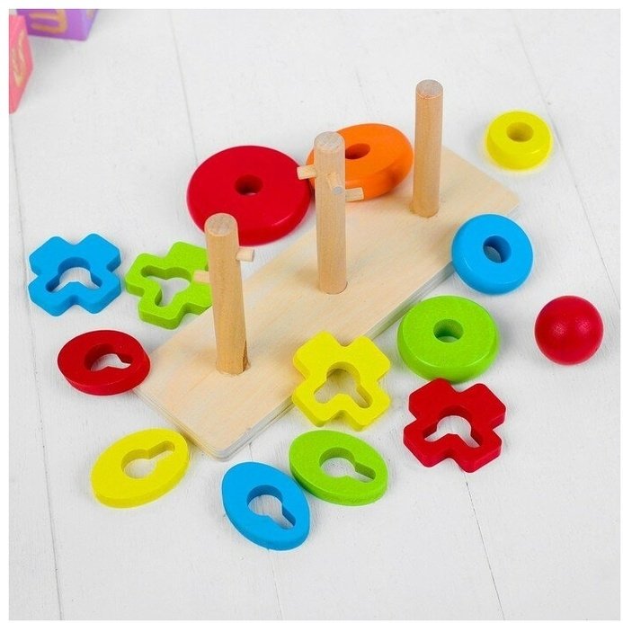 Wooden toys Сортер геометрик купить,0