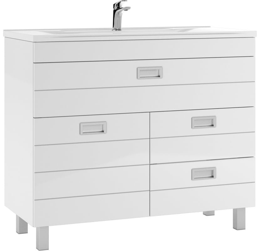 Комплект для ванной KABINKA.KZ Байтерек (тумба под раковину, зеркало, раковина) белый