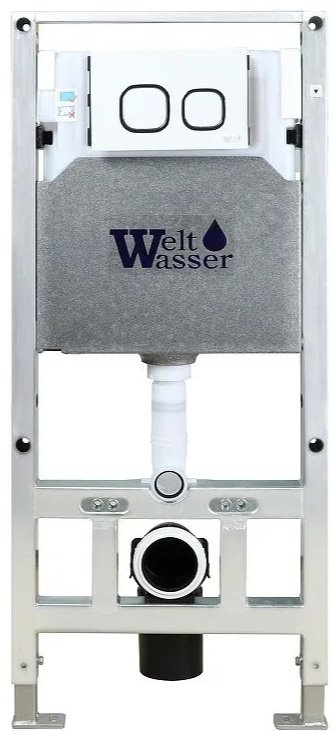 Weltwasser рамная инсталляция AMBERG 506 ST WT Белая кнопка.