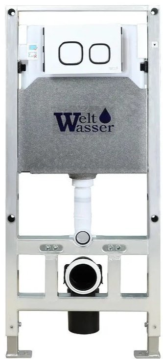 Weltwasser рамная инсталляция AMBERG 506 ST WT Белая кнопка.