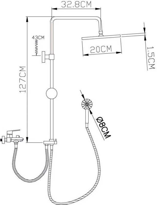 Potato душевая стойка P3500BL