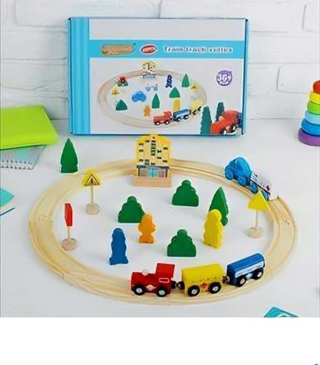 Игровой центр Wood mom Деревянная железная дорога