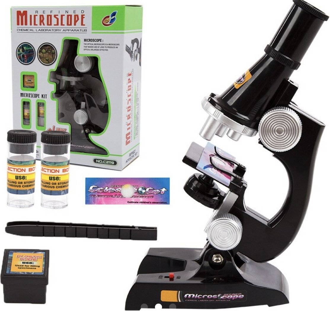 Микроскоп детский Refined microscope, пластик, черный