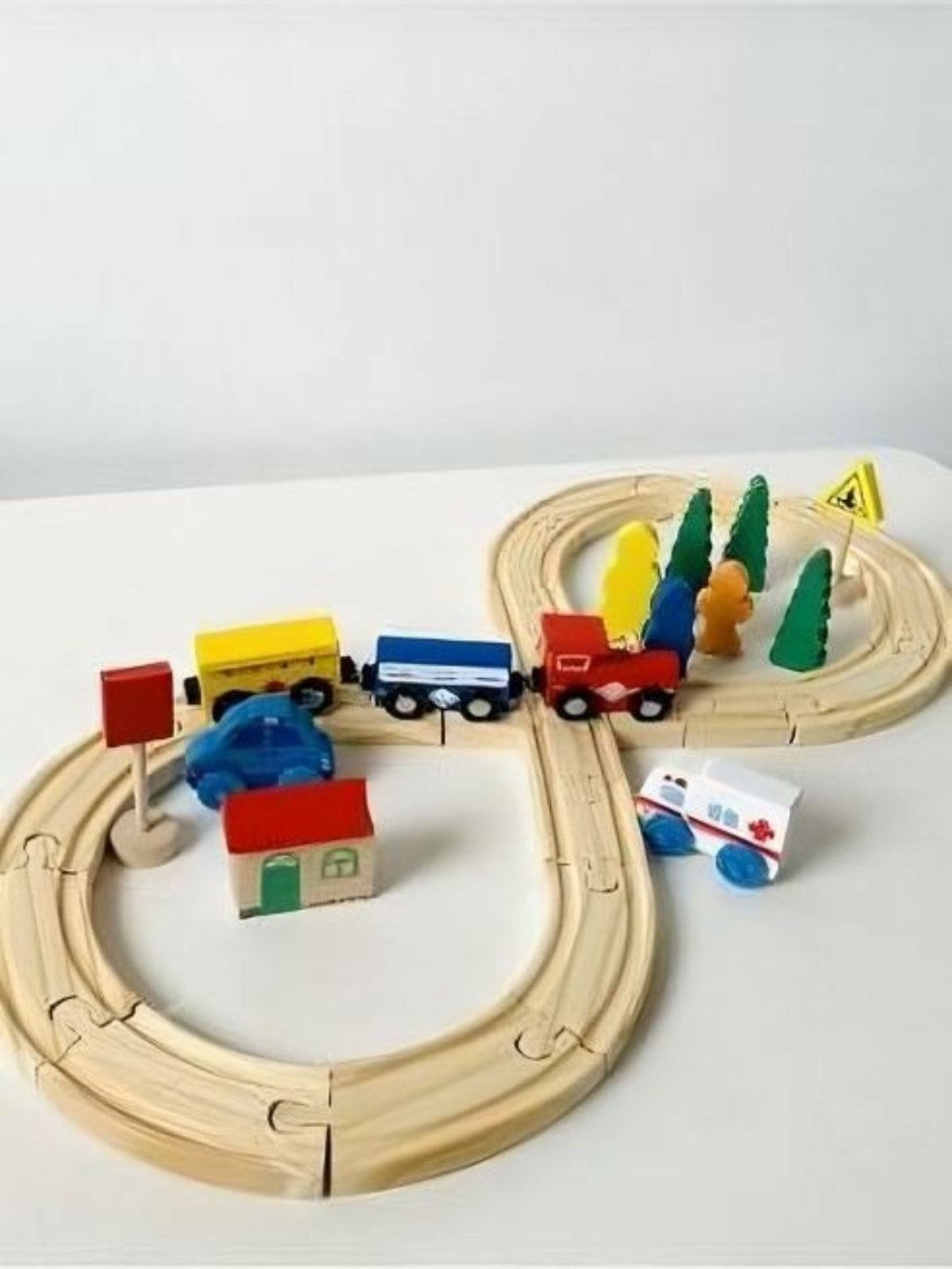 Игровой центр Wood mom Деревянная железная дорога купить,0