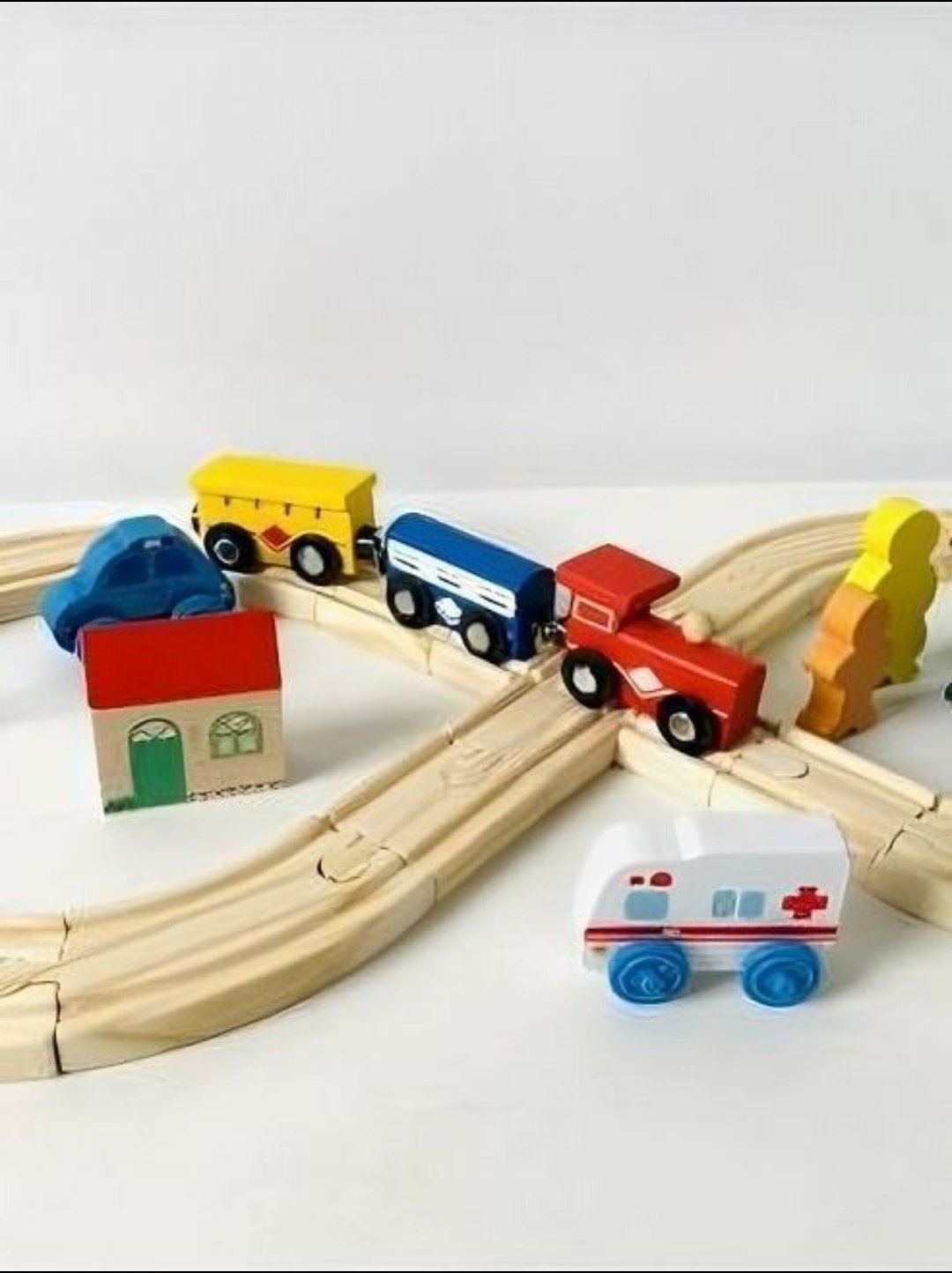 Игровой центр Wood mom Деревянная железная дорога купить,0