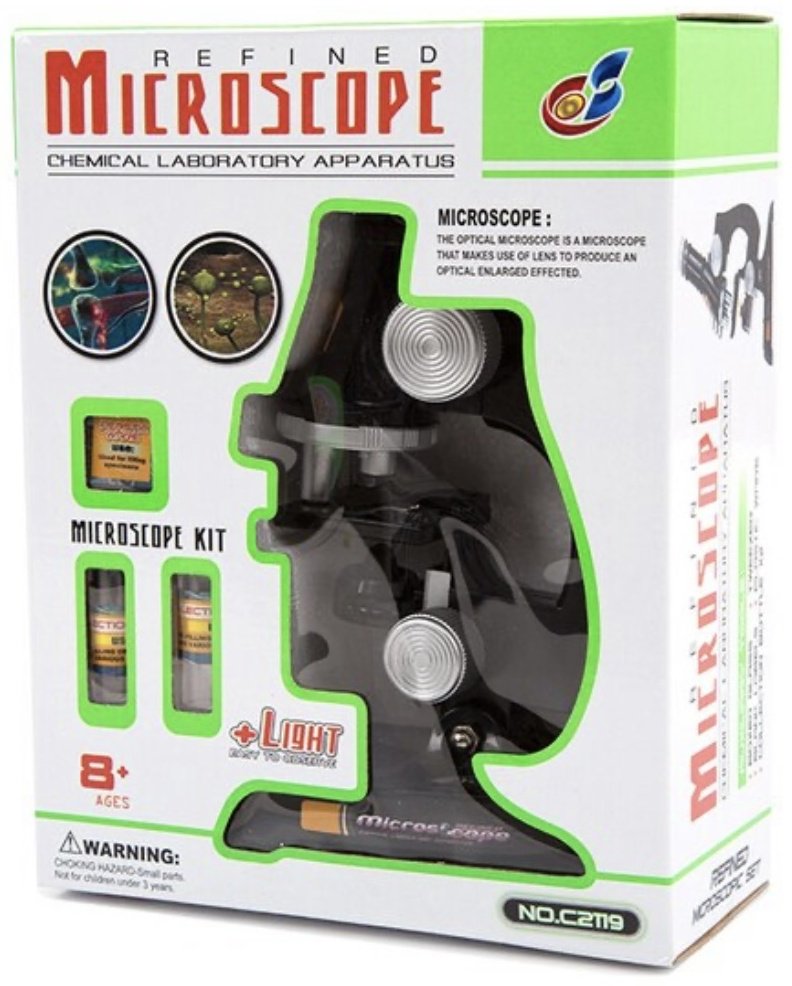 Микроскоп детский Refined microscope, пластик, черный купить,0