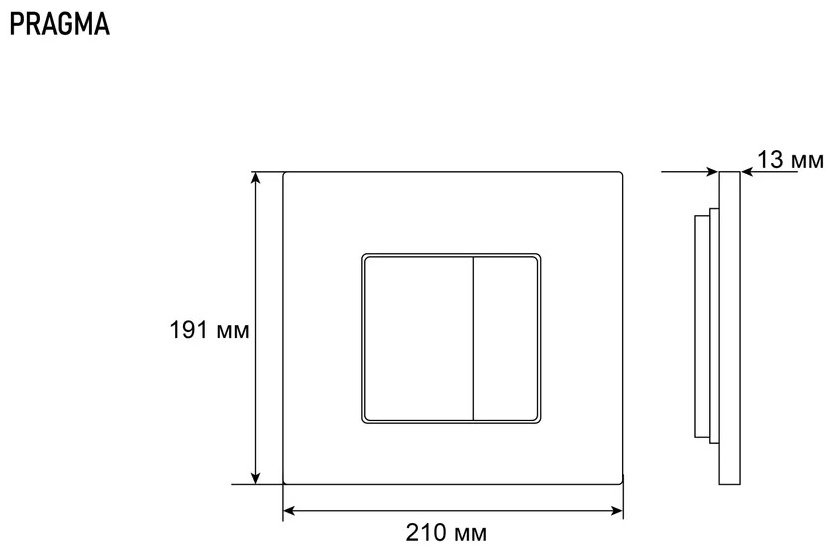 Grossman кнопка смыва Pragma 800.T1.03.110.110