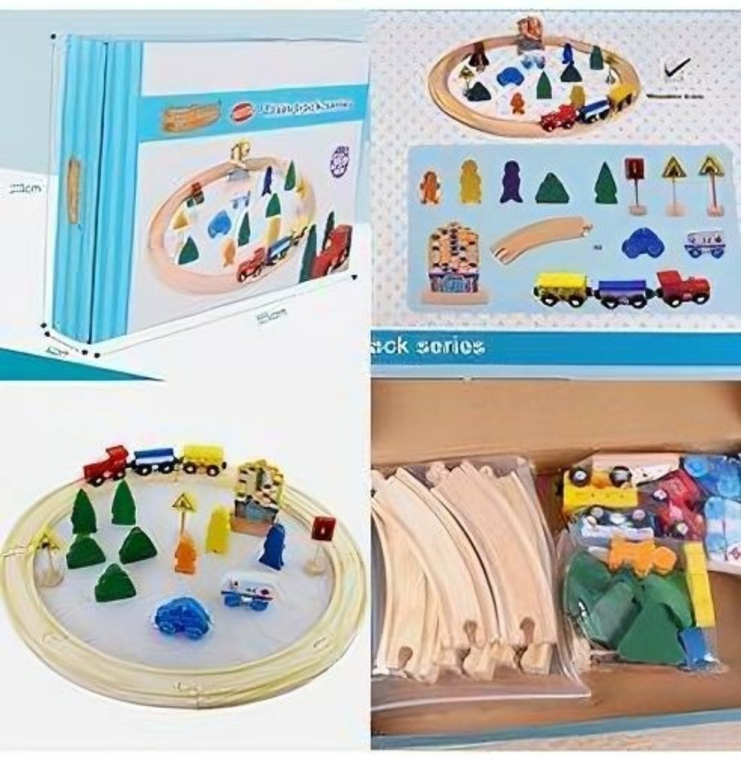 Игровой центр Wood mom Деревянная железная дорога купить,0
