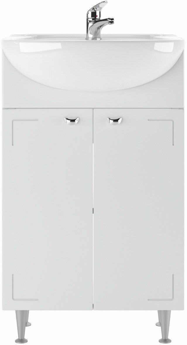 Комплект для ванной KABINKA.KZ Уют 55 (шкаф, тумба под раковину, раковина) белый