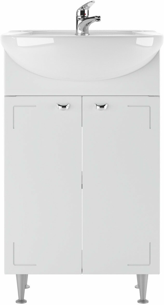 Комплект для ванной KABINKA.KZ Адай (шкаф, тумба под раковину, раковина) белый