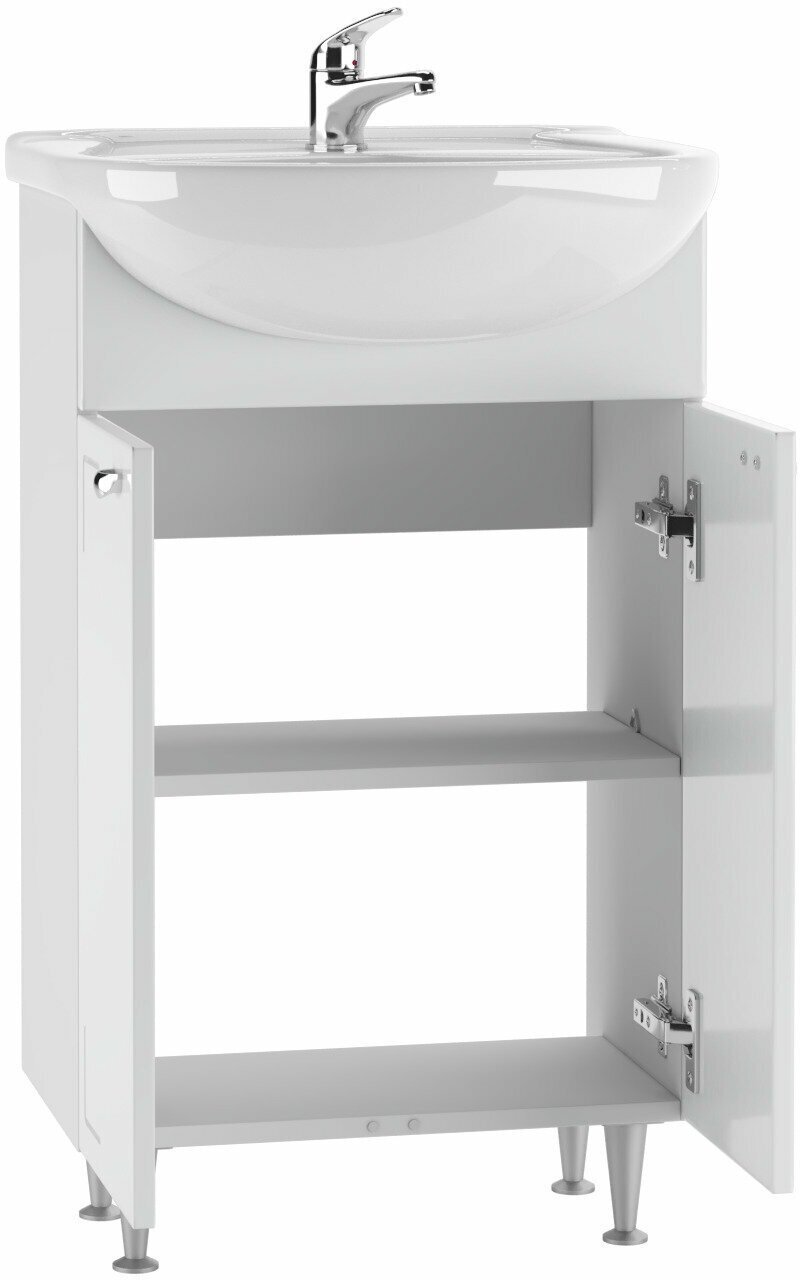 Комплект для ванной KABINKA.KZ Адай (шкаф, тумба под раковину, раковина) белый