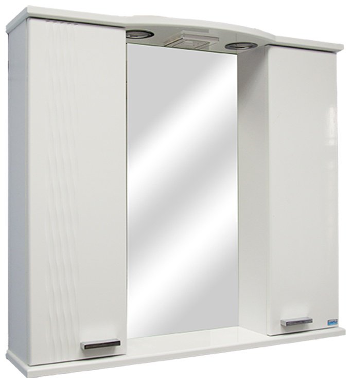 Комплект для ванной Lindis Оптима (шкаф, тумба под раковину, раковина) белый