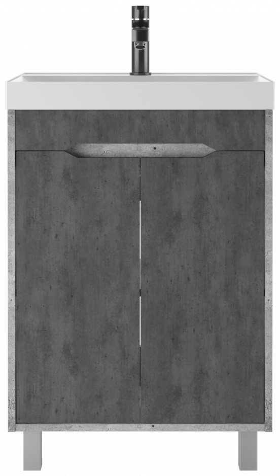 Комплект для ванной KABINKA.KZ Classica 60 (тумба под раковину, раковина, зеркало) серый