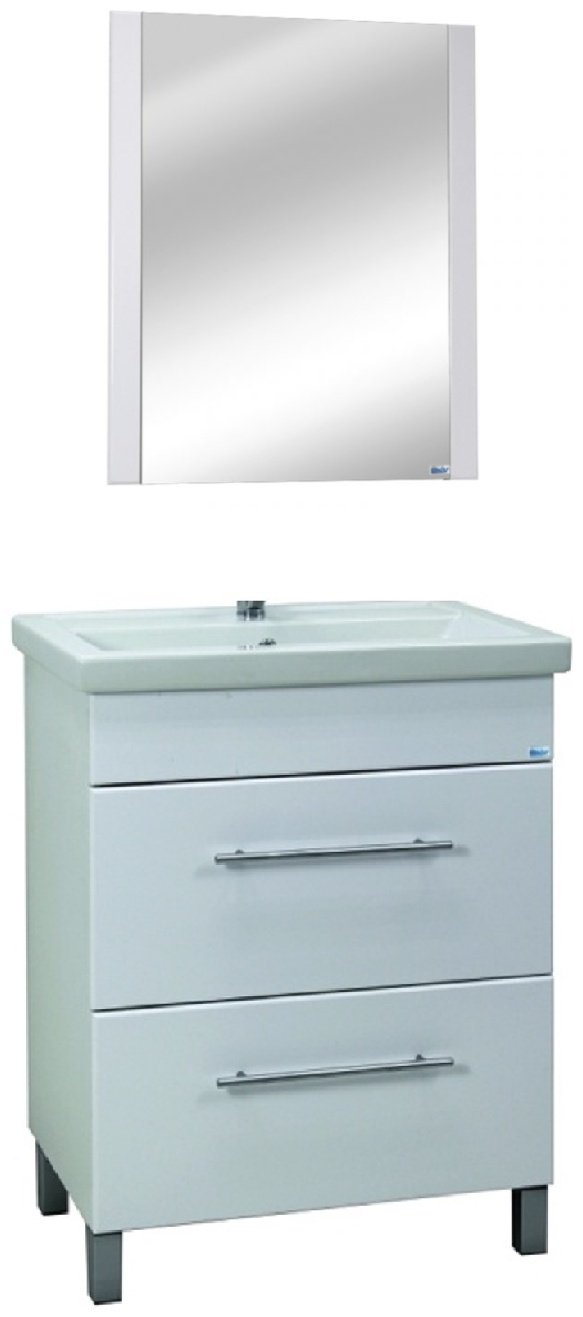 Комплект для ванной KABINKA.KZ Луара (тумба под раковину, зеркало, раковина) белый