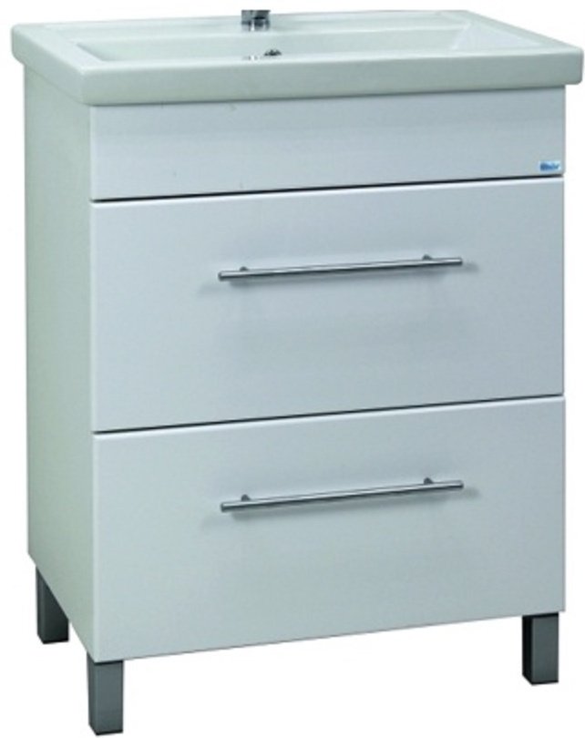 Комплект для ванной KABINKA.KZ Луара (тумба под раковину, зеркало, раковина) белый