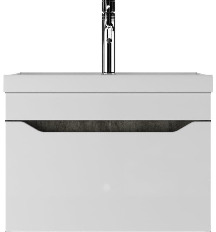 Комплект для ванной KABINKA.KZ Адай (шкаф, тумба под раковину, раковина) белый, серый