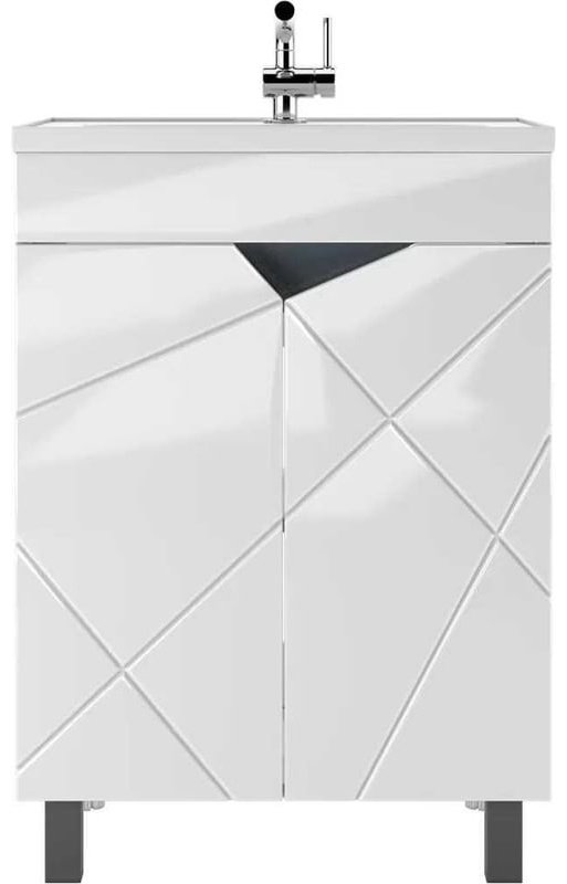 Комплект для ванной KABINKA.KZ Байтерек (тумба под раковину, зеркало, раковина) белый