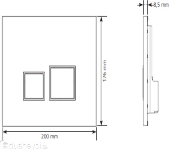 SIAMP кнопка смыва SQUARE 31204110 купить,0