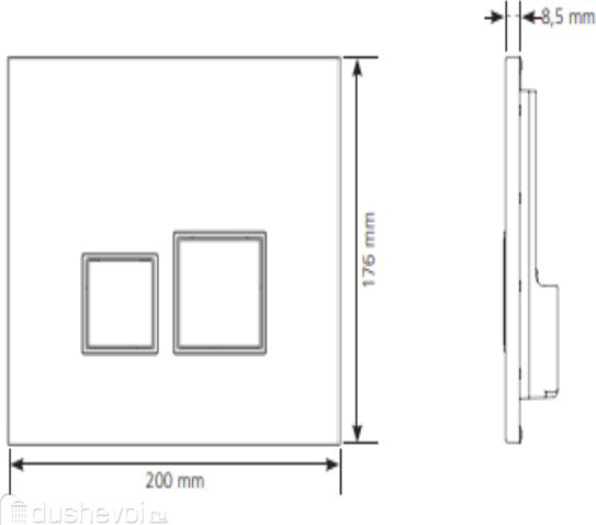 SIAMP кнопка смыва SQUARE 31204110 купить,63680