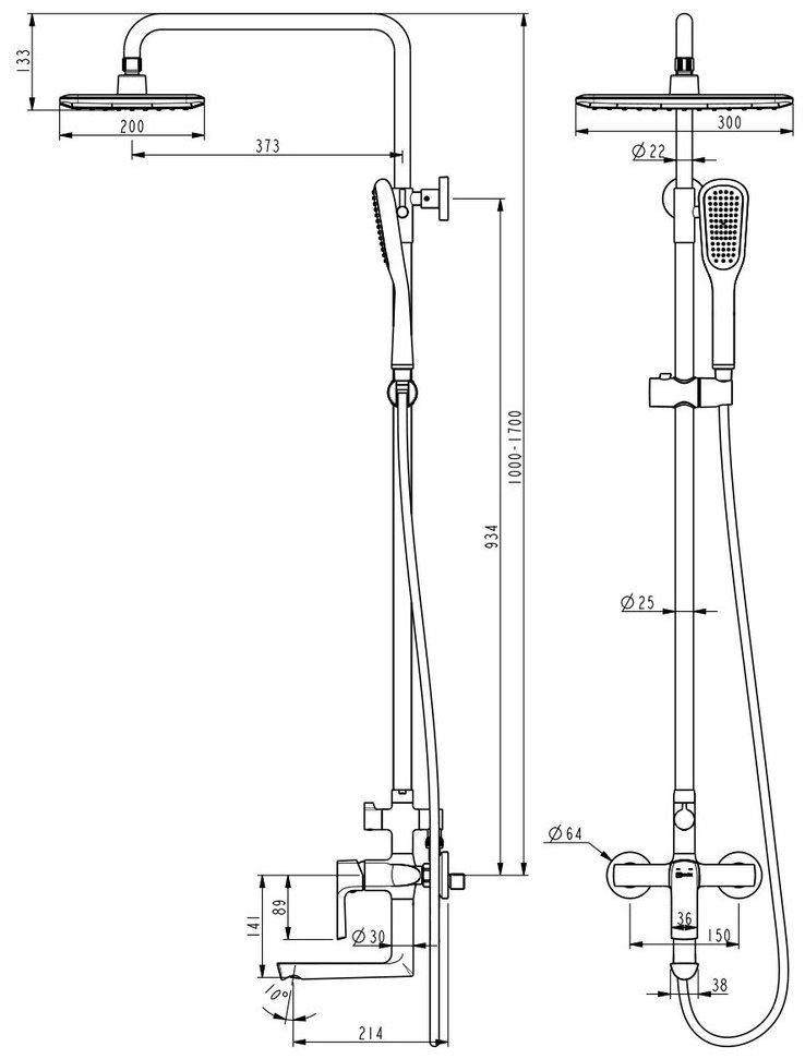 Lemark душевой набор (гарнитур) Ursus LM7262BL купить,151550