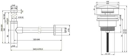 Сифон Wellsee Drainage System 182119003 1 1/4