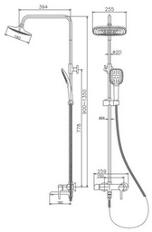 Душевая стойка HB24805-8