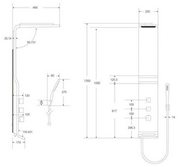 Cerutti душевой набор (гарнитур) SELLA B CT8989, латунь