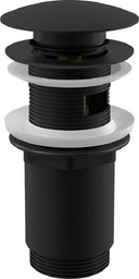 Донный клапан с переливом Alcaplast A392 BLACK 32 мм