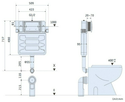 SANTOP бачок скрытого монтажа ST-602B