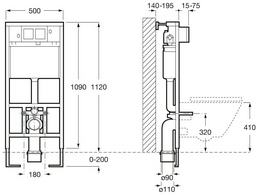 Рамная инсталляция Roca Duplo WC 7890090020