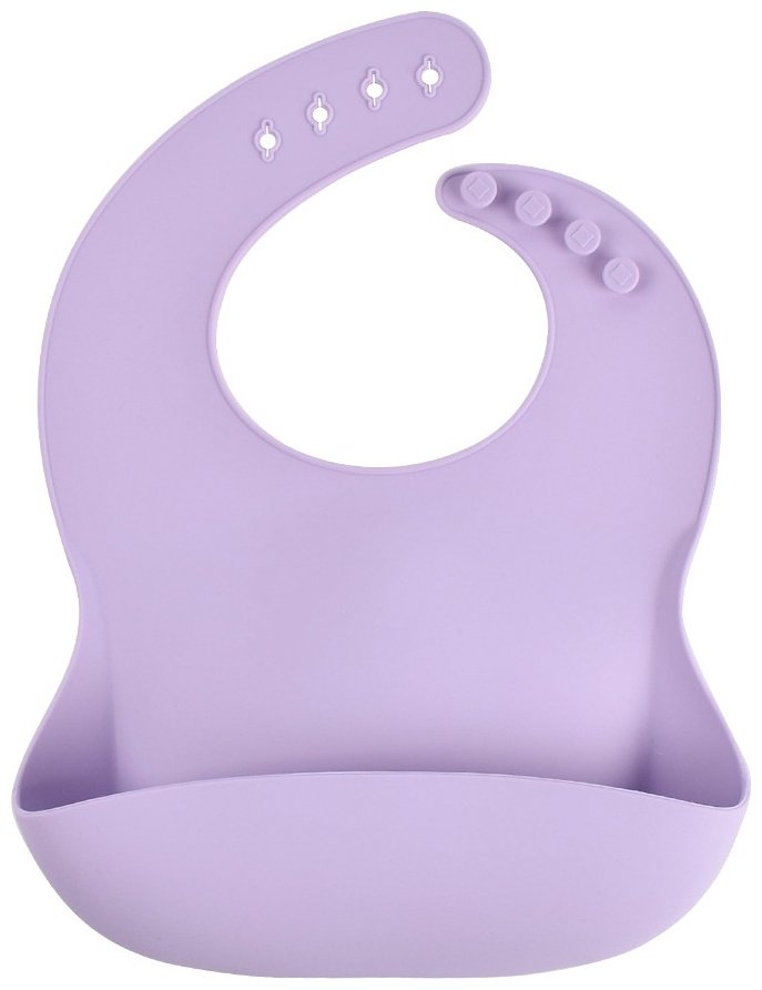 Melikey Silicone Силиконовая тарелка с ложкой Сиреневый