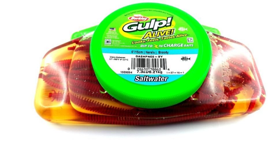 Мягкая приманка Berkley Gulp Alive! Saltwater 150мм Bloody 14шт купить,NaN