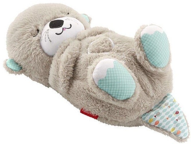 Мягкая игрушка Fisher-Price Выдра GHL41, высота 29 см, серый