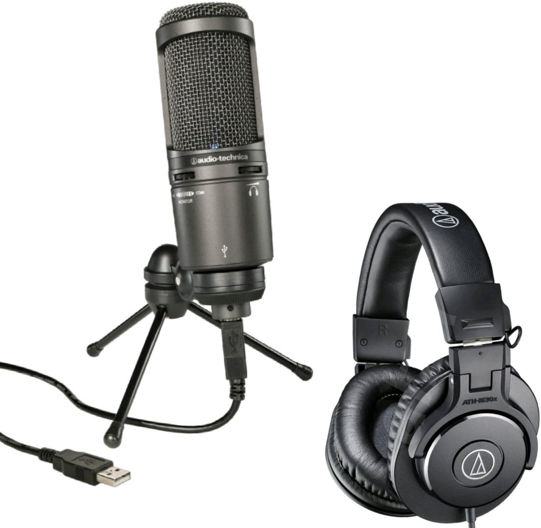 Микрофон Audio-Technica AT2020 USB Plus Studio черный