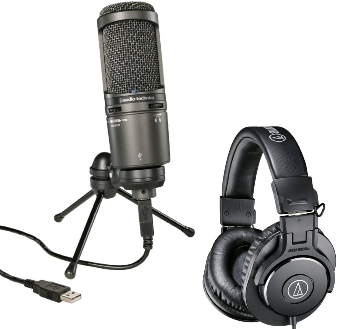 Микрофон Audio-Technica AT2020 USB Plus Studio черный