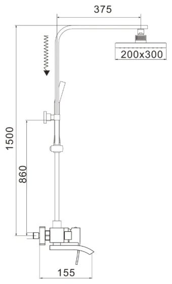 Rose душевой набор (гарнитур) R1556H купить,NaN