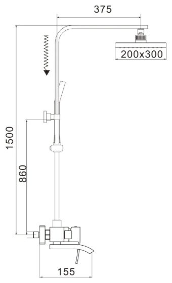 Rose душевой набор (гарнитур) R1556H купить,NaN