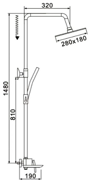 Rose душевой набор (гарнитур) R2736F купить,NaN