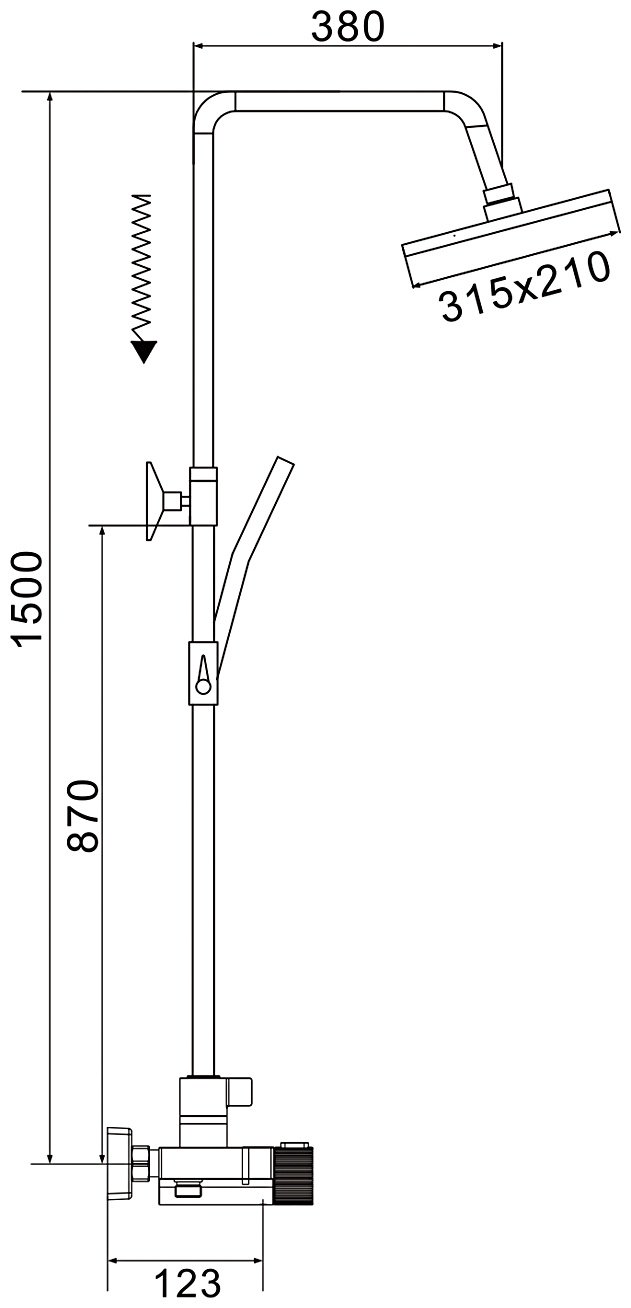 Rose душевой набор (гарнитур) R1896-6 купить,363000