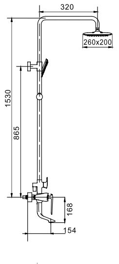 Rose душевой набор (гарнитур) R0101Q