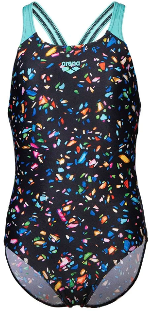 Купальник детский спортивный Arena Confetti 10-11 009089-550 Black Multi Water