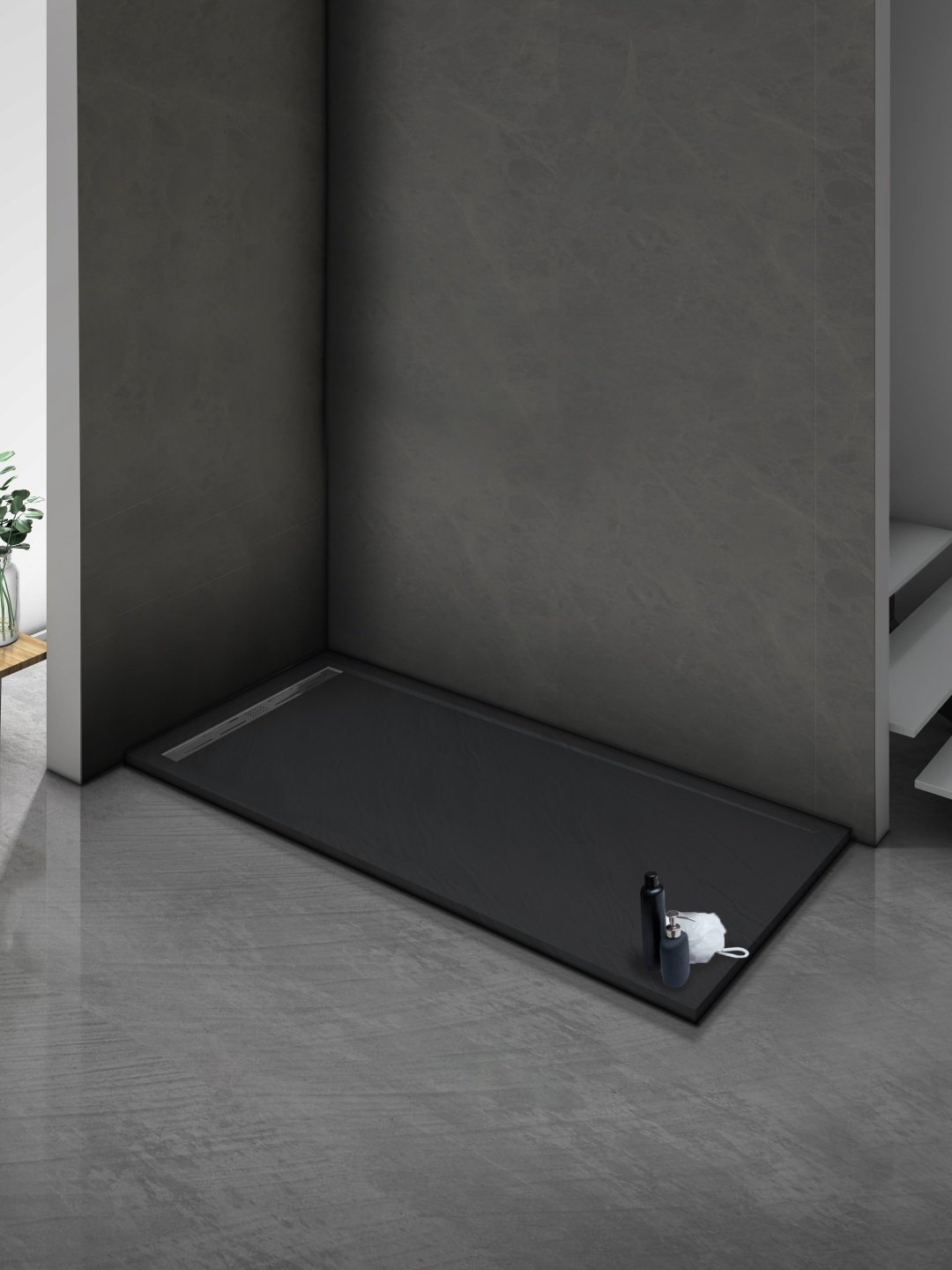 Душевой поддон KABINKA.KZ TRS 14090 STONE-BL 140x90 низкий