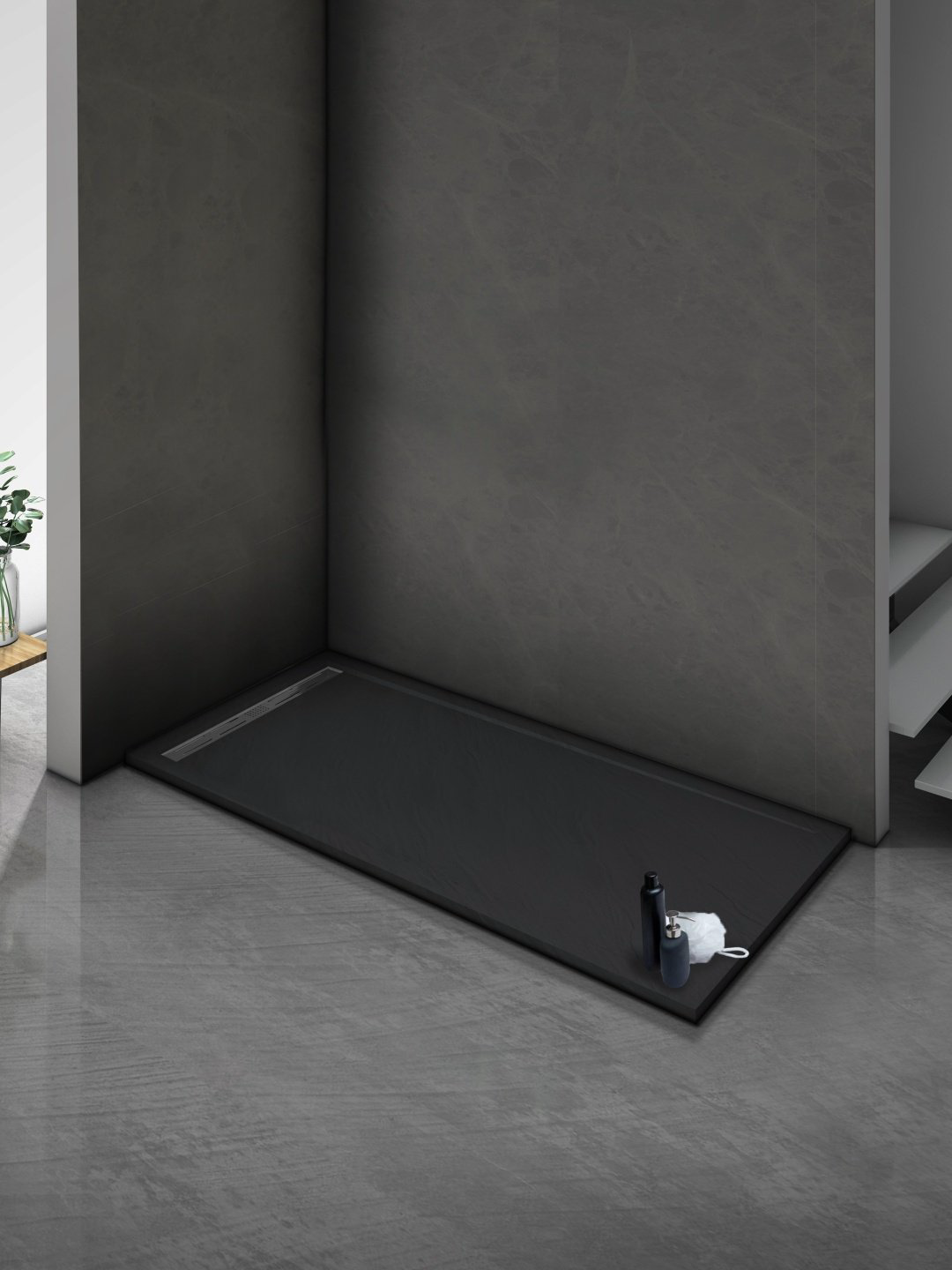 Душевой поддон KABINKA.KZ TRS 14090 STONE-BL 140x90 низкий
