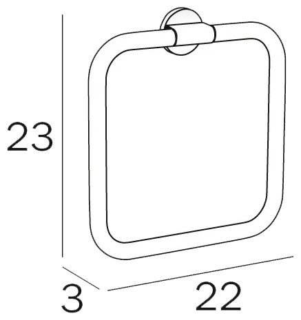 KABINKA.KZ держатель A2416ACR 1 шт, латунь