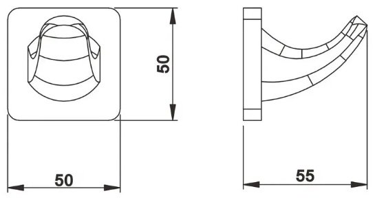 KABINKA.KZ крючок kabinka 1 шт, латунь