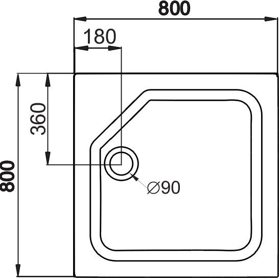 Душевой поддон Triton ПД21 80x80 низкий