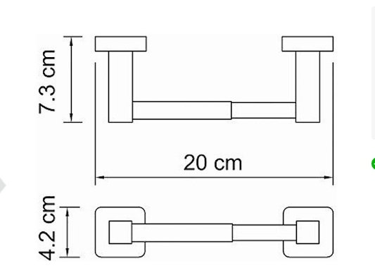 Wasser KRAFT держатель K-6522 хром 1 шт, металл